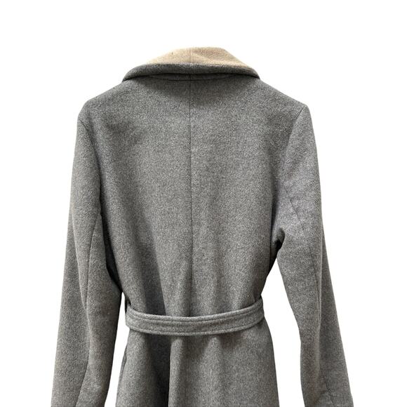 Pim + Larkin Wool And‎ Poly Wrap Coat Grey Womens Large - Picture 4 of 16